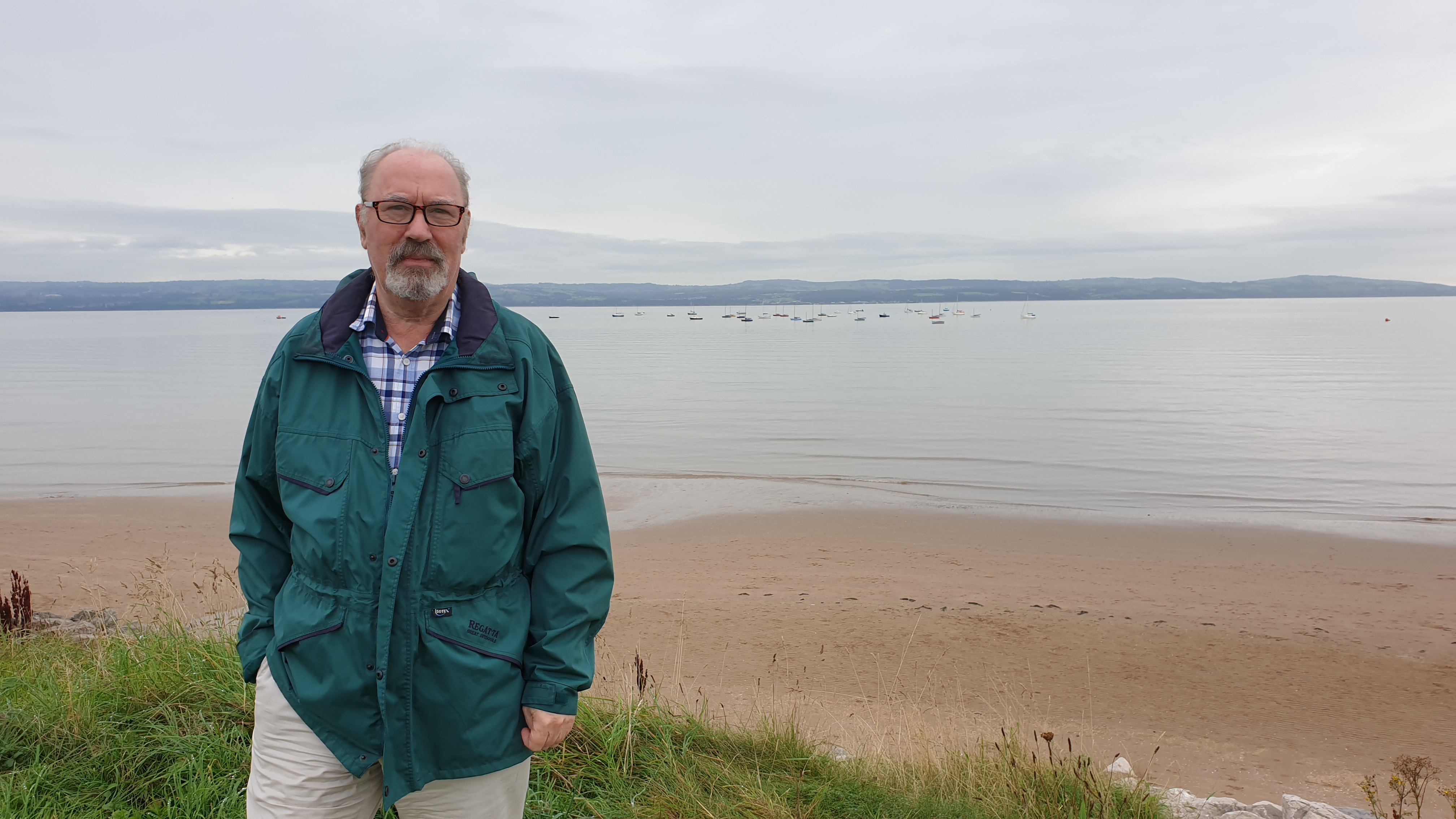 The editor, Ron Hall, celebrating 29 years of publication at the seaside